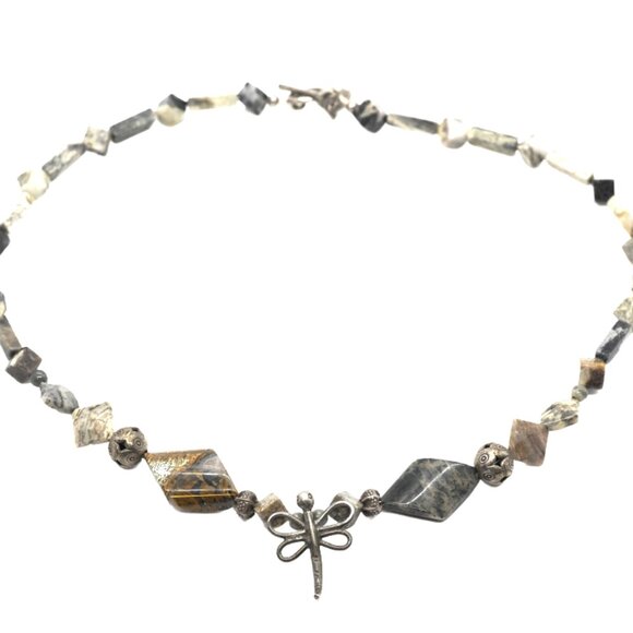 Stone Dragonfly Necklace - Picture 2 of 6